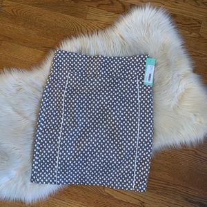 Stitch fix‎ Margaret M stretch skirt gray polka dot
